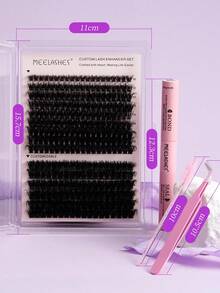 15D Fluffy Cluster Eyelash Extensions, Natural Curl, Comfortable Wear, Eyelash Extension Set - Black - View 7