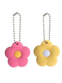 Cute Floral Silicone Key Cover - Vibrant Contrast Design, Comes With Silver Bead Chain (Self-Assembly Required), Detachable, Keychain Protector For Home Security, Key Ring Accessory | Fun Accessory | Silicone Keychain, Decorative Key ID Tag, Key Cap Set, Door Lock, Suitable For Women, Small Gift For Sisters, Lovers, Friends - Multicolor - View 23