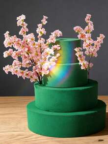 20pcs/10pcs/5pcs/4pcs/2pcs 16.5cm/4cm*12cm/4cm*8cm/4cm Round Floral Mud, Green Wet & Dry Floral Mud Blocks, Suitable For Weddings, Artificial Walkways, Party Decorations, Fresh Flower Arrangements, Room Decor - Multicolor - View 3