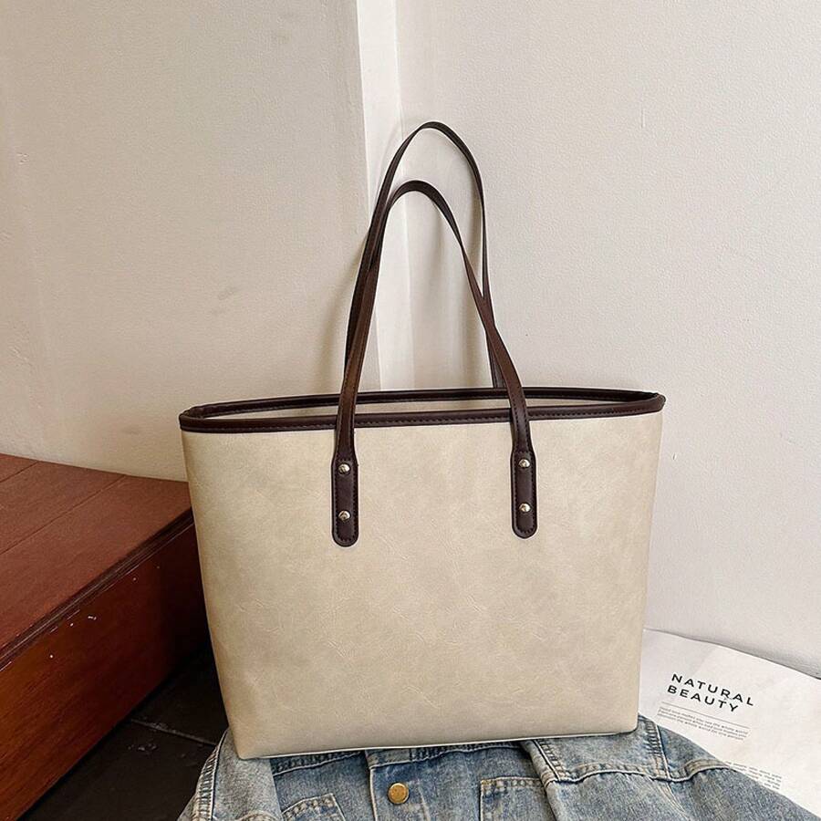 Men Tote Bags - Beige - View 1