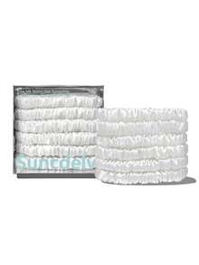 SUNCDELV SLIK 22 Momme 100% Silk Hair Scrunchie Handmade Pure Mulberry Hairbands Silk Hair Ties Scrunchies Set Women Curly Thin Hair Srevela Hair Accessories - Multicolor - View 7