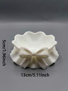 1个优雅首饰收纳托盘，采用荷叶形设计，饰以迷人蝴蝶结，3D打印工艺，是梳妆台的完美之选，也是理想的礼物。 - 彩色 - 查看 6