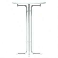 Home Table Dining Table White ?70x110 Cm Engineered Wood And Steel - White - View 5