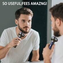 SKYWORTH 2-In-1 Electric Shaver For Men, Tri-Blade Rotary Beard Razor With Nose Hair Trimmer, Fast Rechargeable Grooming Shaver For Daily Face & Detail Grooming, Multi-Purpose Gift For Men - Multicolor - View 10