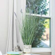 Planta Artificial de Lavanda de 28 Pulgadas en Maceta Negra, Decoración Perfecta para Hogar, Bodas, Cocina, Jardín, Patio o Ventana, Centro de Mesa-B029 - 28 pulgadas de alto paquete de 1 - Ver 8