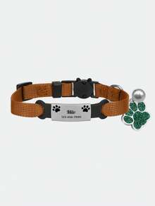 Ayotu Personalized Paw Print Cat Collar - Features A Built-In Stainless Steel Nameplate, Adjustable And Detachable Safety Buckle, Suitable For Small, Medium And Large Cats And Dogs - Multicolor - View 15