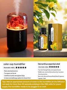Mini Humidifier Volcanic Rock Lighting 180ml/USB Powered, Suitable For Cars, Home, Office, Bedroom, Yoga Meditation Room, Pilates Studio Gifts Low Noise Mist Diffuser - Oval - View 15