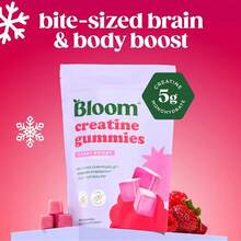 Free Shipping - Bloom Nutrition Creatine Gummies - New Year New Me - Energy, Cognitive Health & Post-Workout Muscle Recovery Promotes & Muscle Improves - Creatine For Women, For Women, Dietary Supplement - 36 viên kẹo dẻo - Xem 1