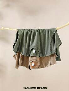 Vintage Washed Cowboy Beer Tee 100% Cotton | Modelo 1925 Graphic T-Shirt, Distressed Fabric - Western Style Gift Idea & Casual Outfit | Unisex - xanh quân đội - Xem 2