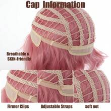 Cosplay Wig Long Curly Pink Blue Anime Ponytail Wig With Bangs 18.9'' Light Pink Lolita Pigtails Game Wigs For Women Party Halloween - Coral Pink - View 9
