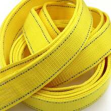 1pc Heavy Duty 118.11-Inch Yellow Nylon Tow Rope, 122lbs Tensile Strength, Front Design For Emergency Vehicle Towing - A - View 7