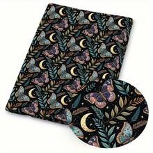 1pc Night Moth Print Quilting Fabric - 59 X 19.68 Inches (150 X 50 Cm) Pre-Cut Polyester Fabric With Mystical Moth Patterns - Suitable For DIY Sewing, Scrapbooking, Tablecloths And Crafts - Animal - View 10