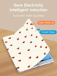 Kingsung Simple Heart Pattern Tablet Protective Case,Compatible With 9.7/10.2/10.5/10.9/12.9/Pro 11, 10th Gen,Compatible With Samsung Galaxy Tab S6 Lite 10.4 Inch,Compatible With Kindle Paperwhite 12th Gen 2024,Kindle (11th Generation) 2022 Release,Kobo Clara Colour,Soft Anti-Fall Protection,Smart Stand/Automatic Wake Up/Sleep - Multicolor - View 5