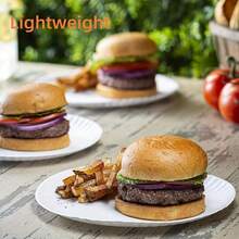 200pcs/100pcs Disposable White Round Paper Plates, Suitable For Birthday, Wedding, Picnic, Craft Painting Palette, Food Display, Festivals And Events - Multicolor - View 4