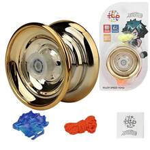 Regalo profesional para principiantes para niño Yoyo de Metal de alta velocidad Yoyo de aluminio Yoyo luminoso Yoyo de competición Yo-Yo ZO3A - Amarillo metalizado - Ver 20