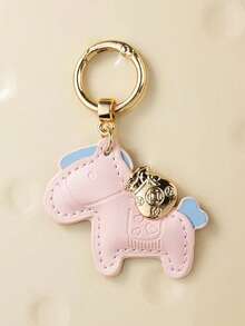 Cute Horse-Shaped Wrist Strap Keychain Pendant, Exquisite Couple Bag Charm, Creative Personalized Accessory, Non-Woven Craft, Non-Plated Precious Metal, Bag Charm, Car Charm, Suitable For Decorating Backpacks, Handbags, Phone Cases, Lanyards, Keychains, Gift For Friends, Family And Loved Ones, Birthday Gift - Multicolor - View 6
