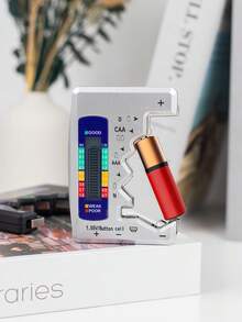 1pc Universal Digital Battery Tester: Quickly Test Battery Capacity Of CD, DN, AA, AAA, 9V, 1.5V Button Batteries - one-size - View 4