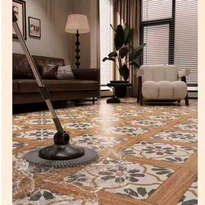 1/5/10pcs 17.7*17.7 Inch Self-Adhesive Floor Tiles, French Vintage Style, Waterproof, Anti-Slip, Wear-Resistant, DIY Home Renovation