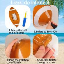 1/3/6pcs Giant Inflatable Soccer Beach Ball - 16 Inch Large Realistic Football Party Decoration, Inflatable Football, For Birthday, Pool Party, Pool Games, Team Party Gifts, Outdoor Water Sports, Beach Games - One Size Fits All - View 6