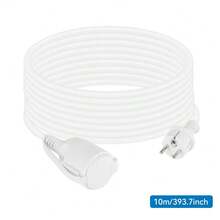 CILIA 1pc EU Standard Power Extension Cord With Safety Dust Cover Single Socket, Durable Flexible Cable For Home & Outdoor Use - EU E Type Plug(220-240V) - View 15