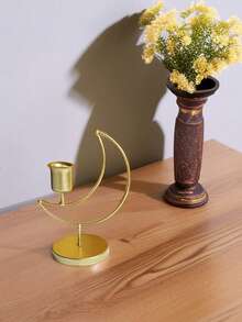 1个开斋节金属桌面烛台，小圆烛台，斋月餐桌烛台（不含蜡烛） - 月亮款 - 查看 12