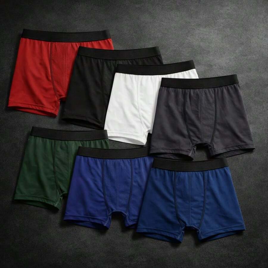 5 cuecas boxer masculinas coloridas - Multicolorido - Visão 1