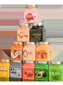 Exfoliante corporal de frutas vegetales de 500 g para limpieza profunda, exfoliación y suavizado de la piel; exfoliante de sales de baño - arándano - Ver 8