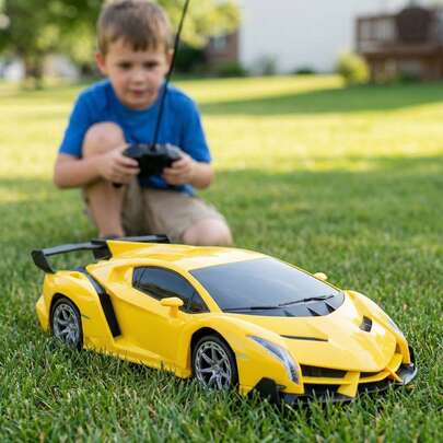 One Click Remote Control Transformation Car, Drifting Racing Car Model, Remote Control Sports Car, Boys' Toy Car