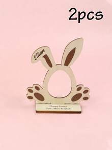 Customized Easter Bunny Decor With Name, Personalized Desktop Ornament, Easter Basket Filler, Customizable Room Decor, Customizable Holiday Gift, Bunny Standee, Colorful Bunny Tail, Fashionable Holiday Decoration For Home And Couples - Style B - View 10
