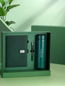 1 Set Customized Stainless Steel Vacuum Cup Gift Set, Includes Vacuum Cup, Matching A5 Notebook, Pen, Laser Engraved Name/Logo, Business/Graduation/Teacher's Day Commemorative Gift, Personal Exclusive Gift Set - Multicolor - View 11