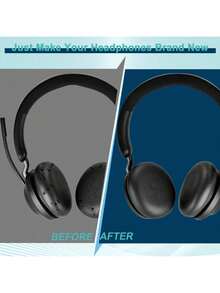 Earpads Replacement For Jabra Evolve2 65 (Evolve 2 65MS 65UC MS UC)/Evolve2 40 (40UC 40MS USB)/Elite 45h On-Ear Wireless Headset, Ear Pads Cushions With Softer Protein Leather. - one-size - View 6