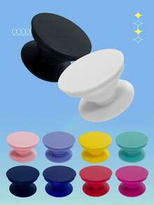 1个圆形磁吸式出风口手机支架，便携轻巧可伸缩折叠智能手机指环支架，纤薄磁吸式自拍杆手机支架，生日礼物，送给家人和朋友的礼物，可伸缩手机支架 - 彩色 - 查看 3