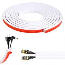 1pc 1m/2m/3 Meters/5m/6m Length 15mm Width PVC Cable Management Trunking, Invisible Decorative Cable Duct, Anti-Trampling Protective Sleeve, Adhesive Soft Cable Duct With End Caps - Multicolor - View 15