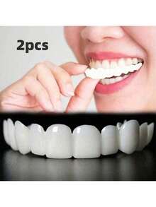 3pcs Tooth Veneers, Fake Teeth Smile Decoration Prop For Photography - Multicolor - View 11
