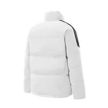 Adidas 阿迪達斯立領羽絨衣男女同款三條紋保暖防風戶外鴨絨羽絨服 - 白色 - 查看 2