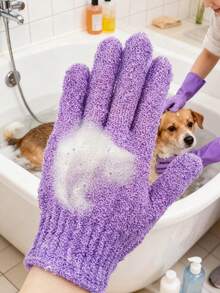 10pcs Exfoliating Bath Gloves, 4 Pairs Double-Sided Deep Cleansing Body Scrubber Gloves For Women And Men, Reusable Shower Spa Massage Sponge Scrub Gloves, Effectively Removes Dead Skin Cells, Full Body Cleansing - Multicolor - View 7