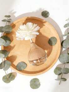 1 Mini butelka z dyfuzorem - przezroczysta szklana butelka z kwiatowym wzorem, pojemność 8 ml, odpowiednia do rozprowadzania olejków eterycznych - butelka perfum z możliwością ponownego napełnienia, idealna jako odświeżacz powietrza do sypialni lub biurka oraz element dekoracyjny. Wystrój domu - Wiele stylów - Zobacz 3