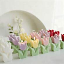 1 Nến thơm hình hoa tulip trang trí, Nến thơm họa tiết hoa lá đẹp mắt, Quà tặng thích hợp cho phòng ngủ, sinh nhật, đám cưới, tiệc mùa xuân Phục sinh (Quà tặng ngày Valentine) - hoa tulip - Xem 6