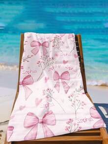 Personalized Children's Beach Towel, Perfect Summer Birthday Gift, Suitable For Various Summer Occasions. Customizable Beach Towel And Accessories, Applicable For Beach, Swimming Pool, Travel, Camping, Yoga And More. - Multicolor - View 8