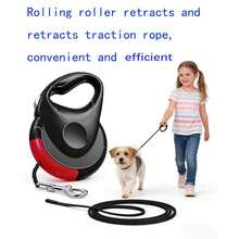 可伸缩狗绳，自动宠物牵引绳，遛狗专用，防勒颈免手持狗绳 - 彩色 - 查看 8