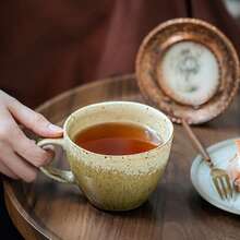 2 cốc sứ nung, cốc sứ tráng men, dung tích 390ml dùng để pha cà phê nhỏ giọt thủ công. - Màu Mù tạt vàng - Xem 3