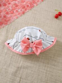 1 Stück Baby Mädchen Süßes Lässiges Mode Marienkäfer Stickerei & Muster Kleid mit Kappe Ärmel und Hut, Frühling/Sommer - Weiss - Übersicht 6