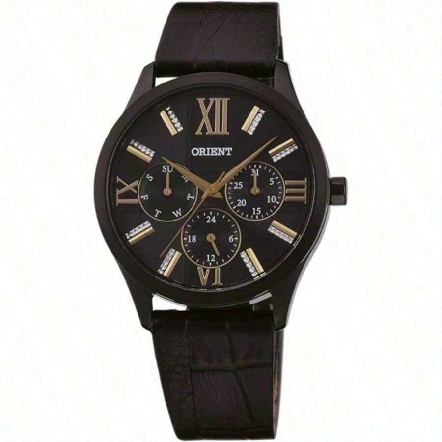 Orient Classic Women's Watch With Elegant Black Leather Strap FSW02001B0 - Black - View 1