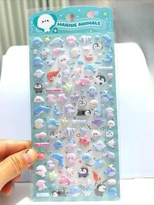 Pegatinas de fantasma de dibujos animados lindos, papelería, pegatinas para cuadernos, papel de forro para cuadernos, cuadernos con pegatinas, pegatinas adhesivas - Multicolor A - Ver 4