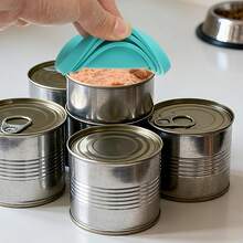 Cat Food Can Covers Lids, Dog Food Can Lids With Cute Pet Ears Shaped Silicone Toppers - Multicolor - View 3