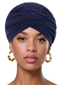 1pc Women's Chemo Hats Bandana Turban Women's Chemo Turban Headwear Beanie Hat Cap For Women Cancer Patients Hair Loss. - Multicolor - View 3