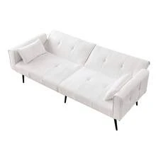 Sofa Bed, Modern 68 Inches, Convertible Into A Bed, Ideal For Small Spaces, Bedrooms, Living Rooms. - Beige - View 9