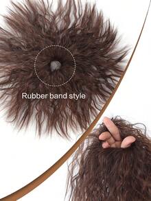 Búi tóc rối, búi tóc kiểu chignon, búi tóc xoăn, thẳng, bồng bềnh, dây buộc tóc, tóc giả tổng hợp dành cho phụ nữ và bé gái, sử dụng hàng ngày khi hẹn hò. - Nhiều màu - Xem 7