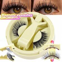 MAANGE Bộ mi giả từ tính CC, bao gồm kẹp từ tính, 10 cặp mi giả che phủ nửa mắt, mi tự nhiên và chân thực, có thể tái sử dụng, lực hút từ mạnh, thiết kế từ tính tròn, nhỏ gọn và dễ sử dụng, chất liệu lông chồn giả, thiết kế kéo dài ở khóe mắt ngoài, giúp mắt trông to hơn, phù hợp để sử dụng hàng ngày, dụng cụ trang điểm lý tưởng cho du lịch, bãi biển, cắm trại, đi học, chống thấm nước, không cần keo dán. - Mi tự nhiên - Xem 13