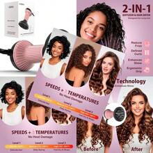 Difusor para Secador de Pelo 2 en 1, con Tecnología Iónica y Cerámica, para Cabello Rizado u Ondulado, Mejora y Define los Rizos - Rosado - Ver 3